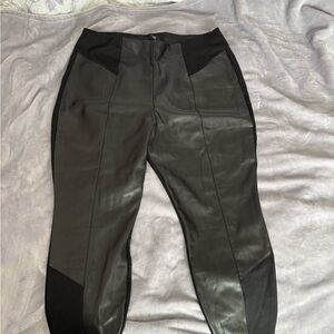 Black Faux Leather Pants